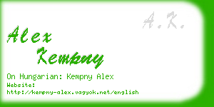 alex kempny business card